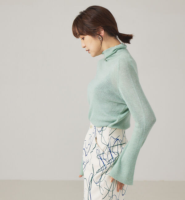 qualite「シアーモヘアリブタートルニット」|ニット・セーター|