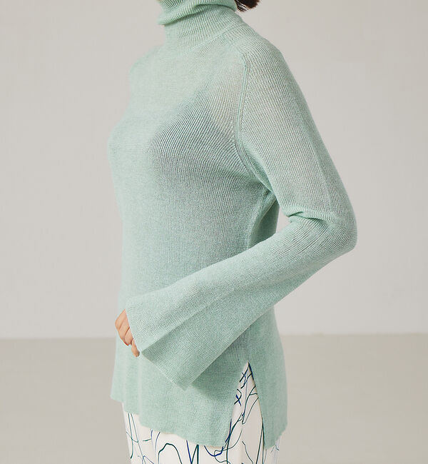 qualite「シアーモヘアリブタートルニット」|ニット・セーター|
