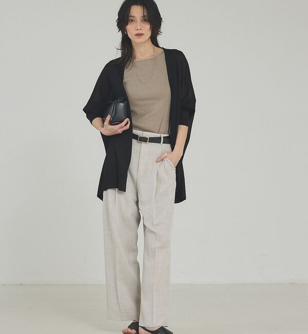 qualite「【接触冷感】シアーオーバーカーディガン」|カーディガン|