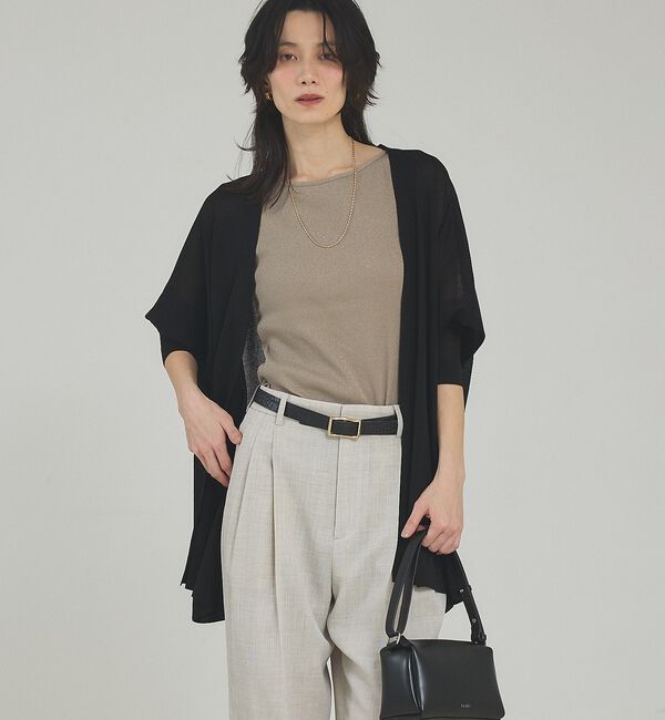 qualite「【接触冷感】シアーオーバーカーディガン」|カーディガン|