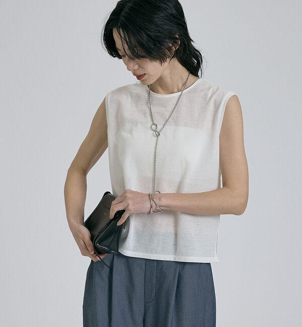 qualite「シアーノースリーブT【予約】」|キャミソール|