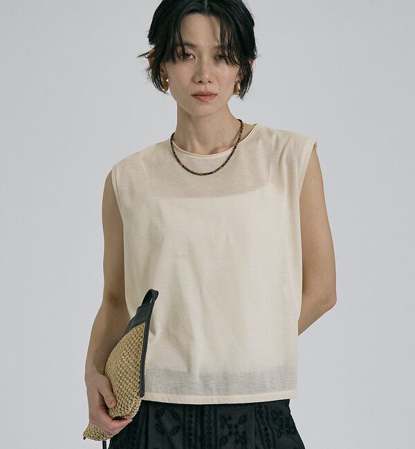 qualite「シアーノースリーブT【予約】」|キャミソール|