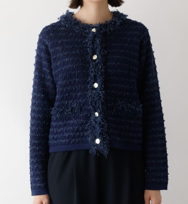 abahouse mavie「ツィードニットジャケット」|カーディガン|