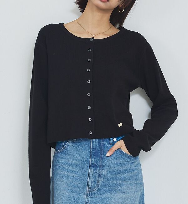 abahouse mavie「ショートカーディガン」|カーディガン|ブラック
