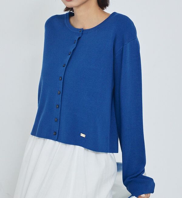 abahouse mavie「ショートカーディガン」|カーディガン|ブルー