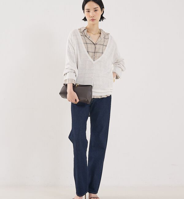 The Store by C' 「【COCUCA】リネンVネックニット【予約】」|ニット・セーター|