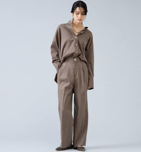 Liesse「バンドカラーロングシャツ」|シャツ・ブラウス|