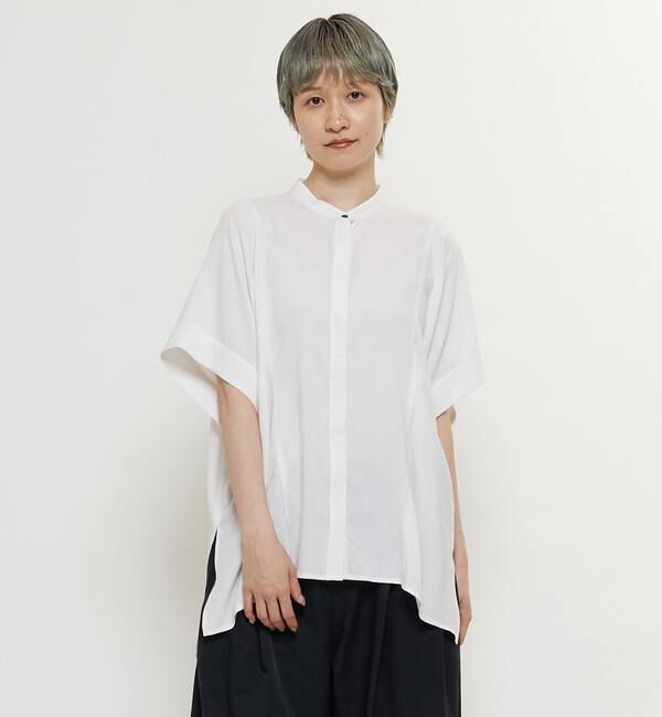 Soffitto「【nota della mano sinistra（ノータ デラ マノ シニストラ）】ドルマンスクエアシャツ」|シャツ・ブラウス|オフホワイト