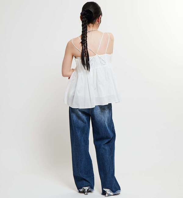 Soffitto「インド綿タックフレアーキャミブラウス」|シャツ・ブラウス|