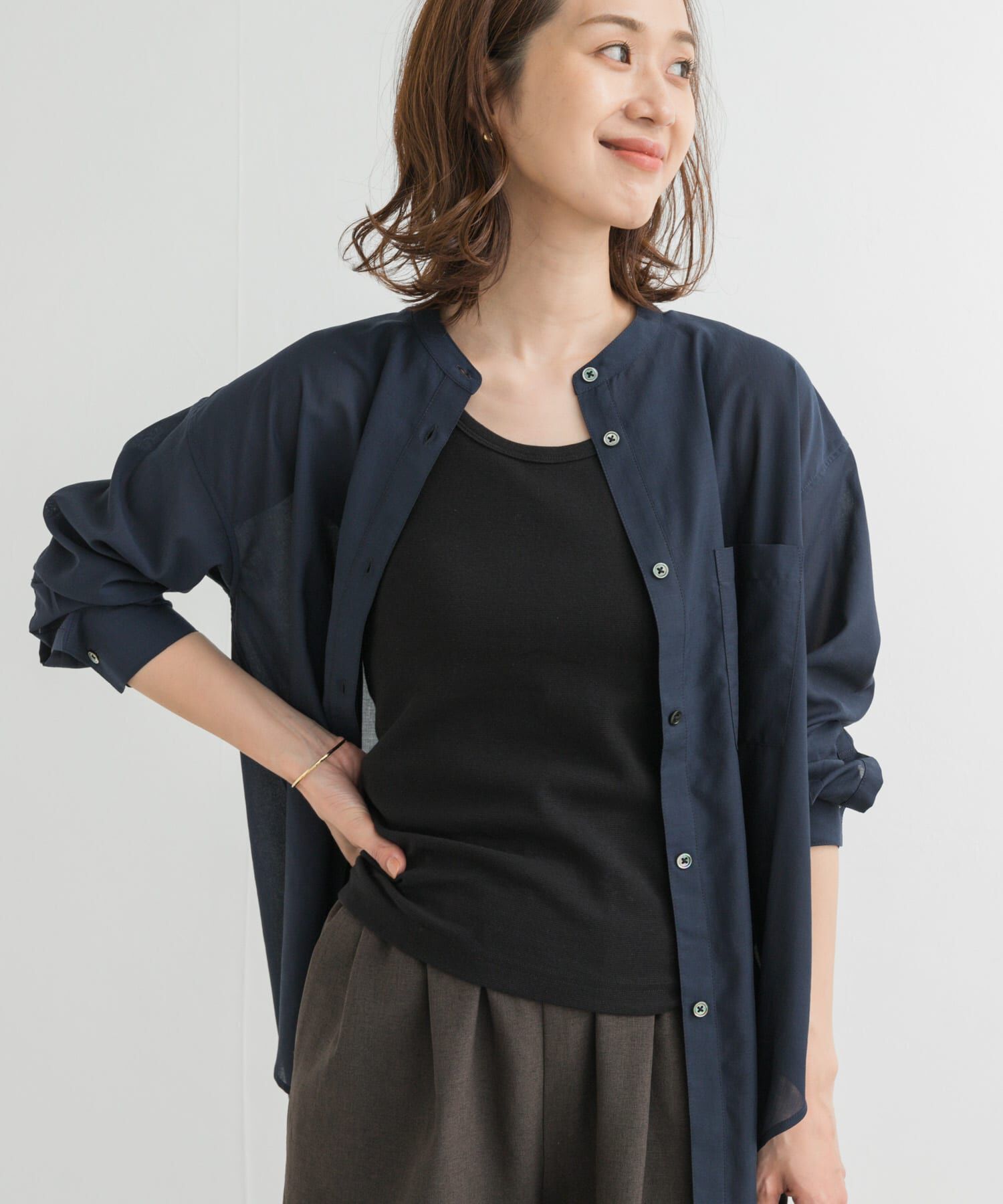 URBAN RESEARCH DOORS「リップルベーシックタンクトップ」|タンクトップ|