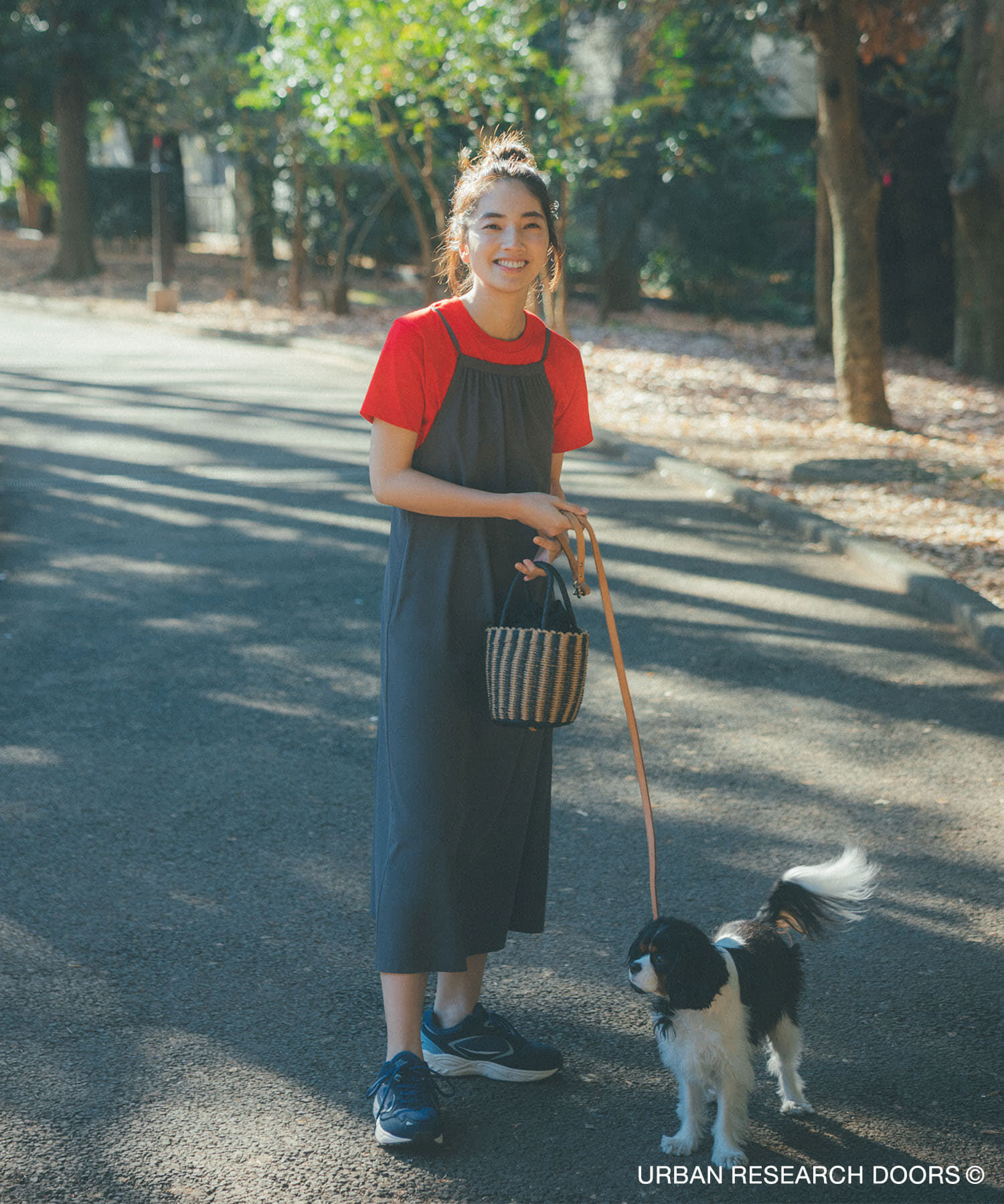 URBAN RESEARCH DOORS「『仁村紗和さん着用』『UR TECH』ｻﾏｼｪｱﾊﾞｯｸﾄﾞﾛｽﾄｷｬﾐﾜﾝ」|ワンピース|グレー