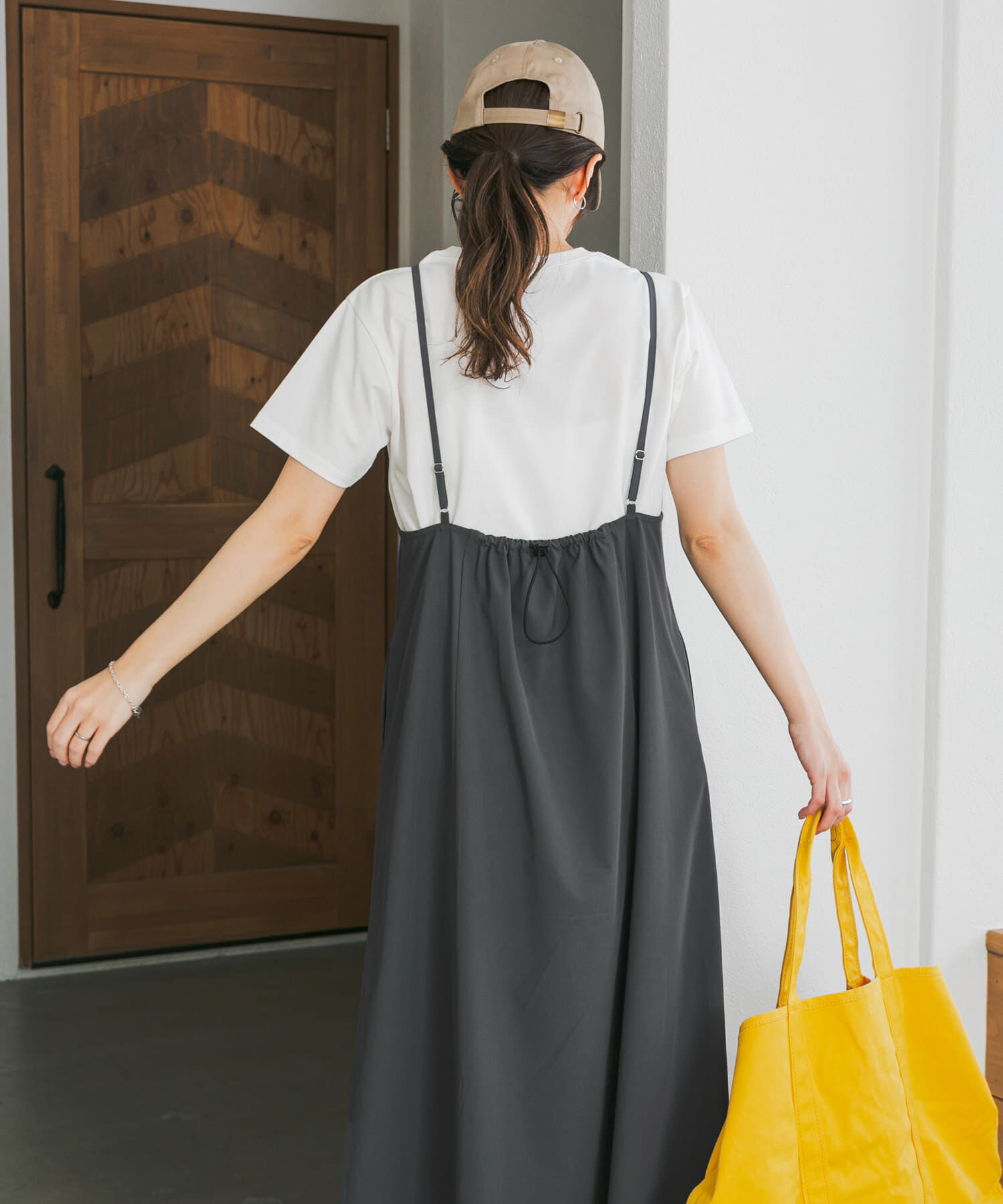 URBAN RESEARCH DOORS「『仁村紗和さん着用』『UR TECH』ｻﾏｼｪｱﾊﾞｯｸﾄﾞﾛｽﾄｷｬﾐﾜﾝ」|ワンピース|