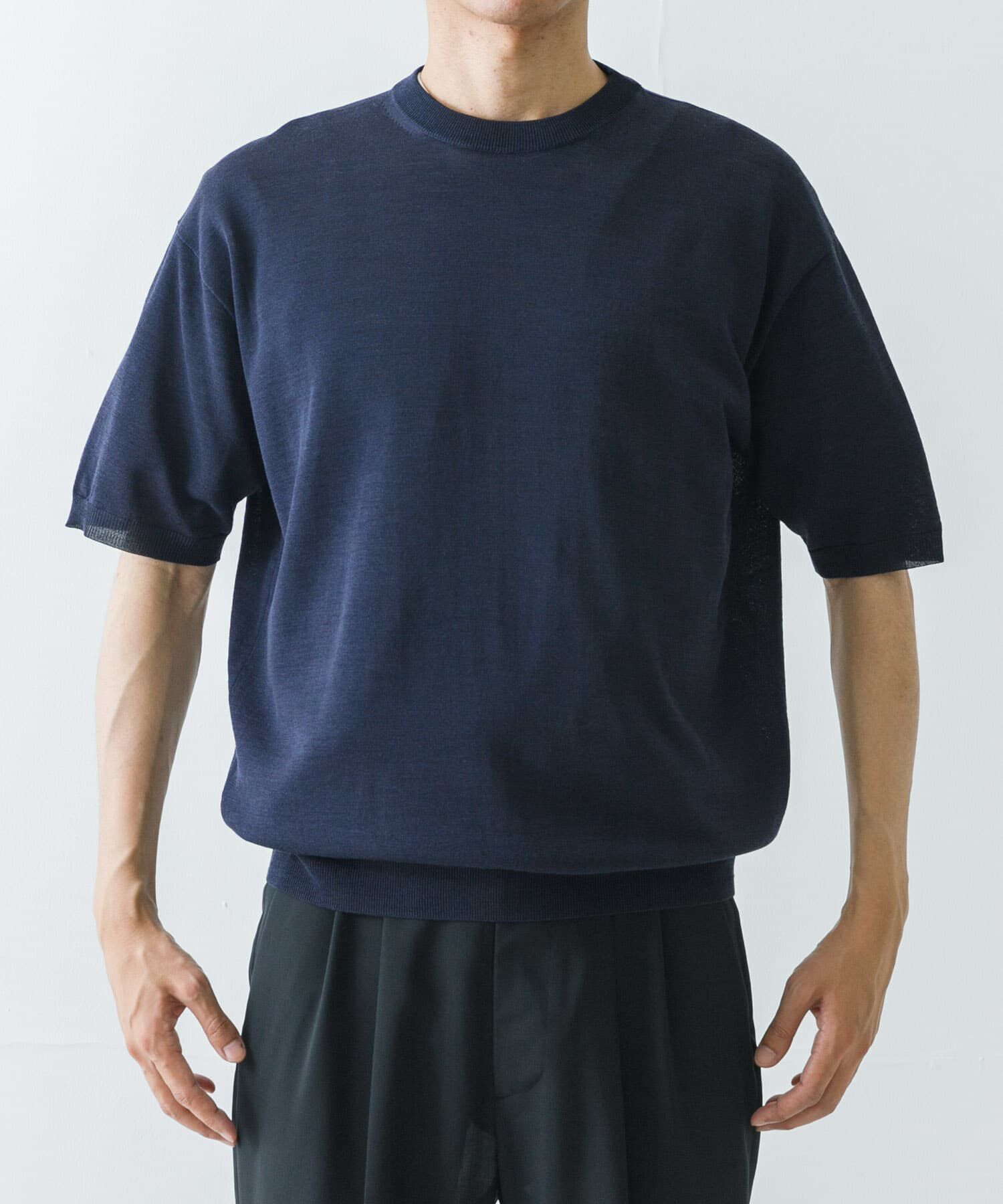 URBAN RESEARCH「new basic　WOOL SILK KNIT T-SHIRTS」|ニット・セーター|