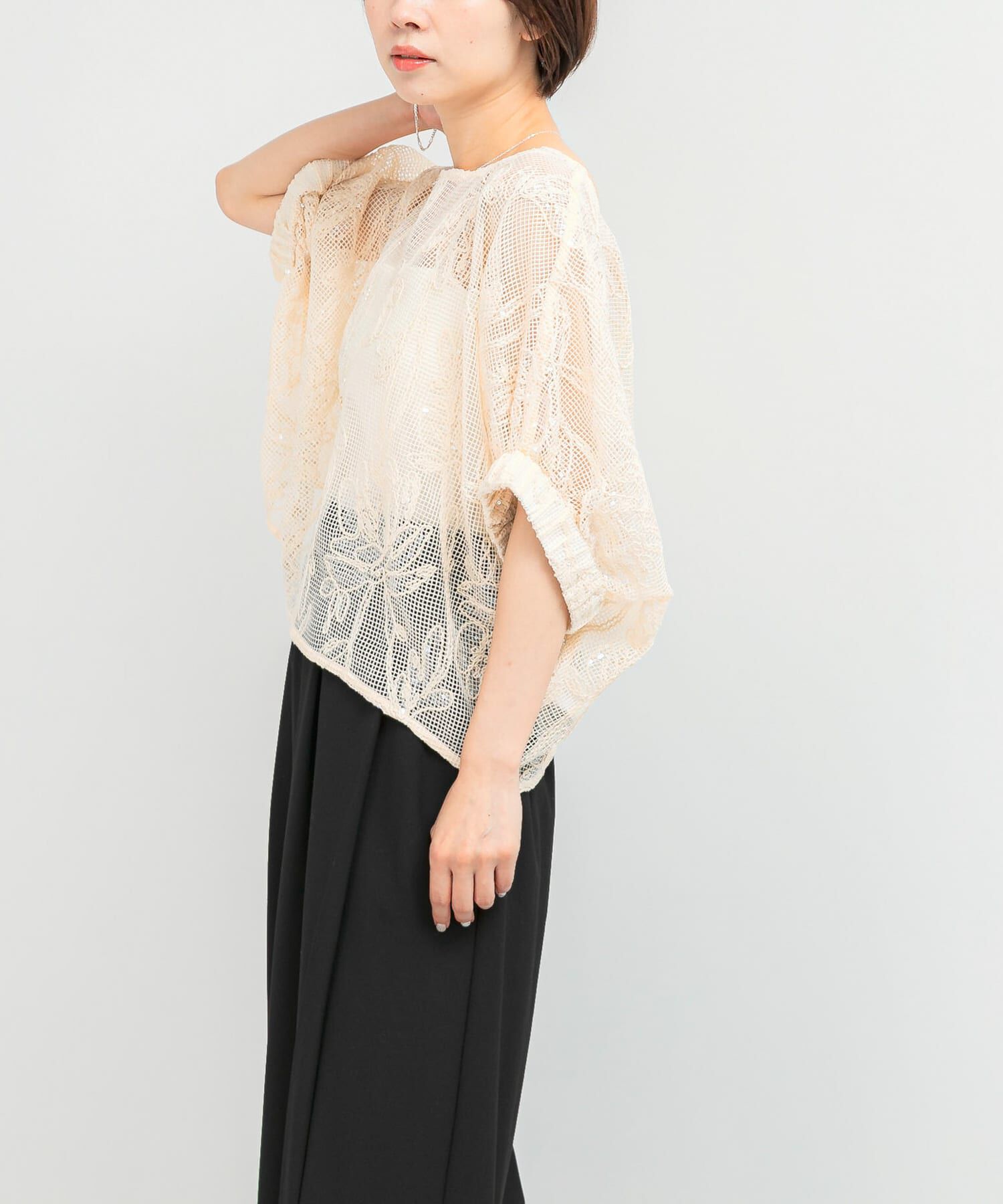 URBAN RESEARCH ROSSO「TORRAZZO DONNA　Botanical pattern spangle blouse」|シャツ・ブラウス|