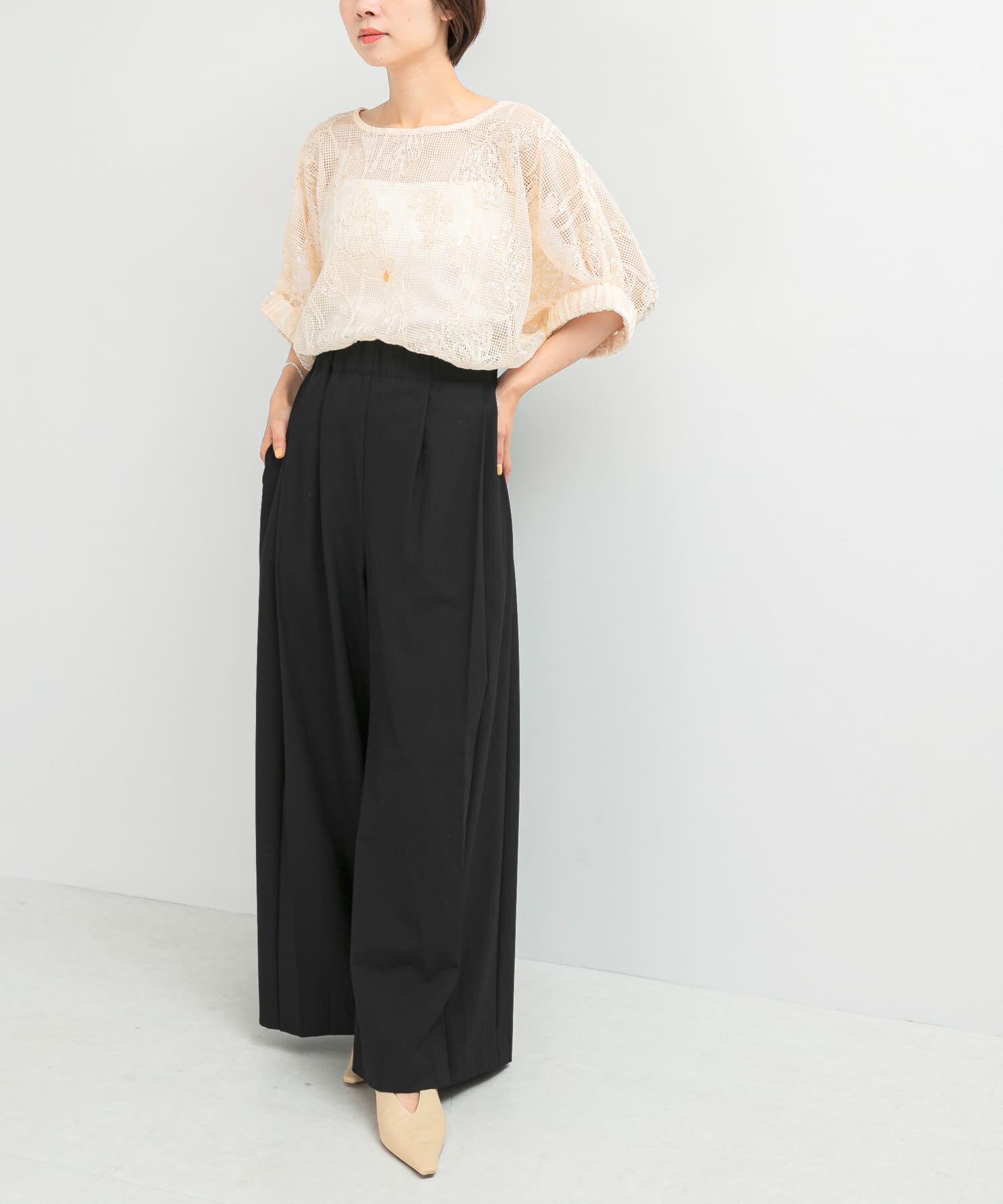 URBAN RESEARCH ROSSO「TORRAZZO DONNA　Botanical pattern spangle blouse」|シャツ・ブラウス|