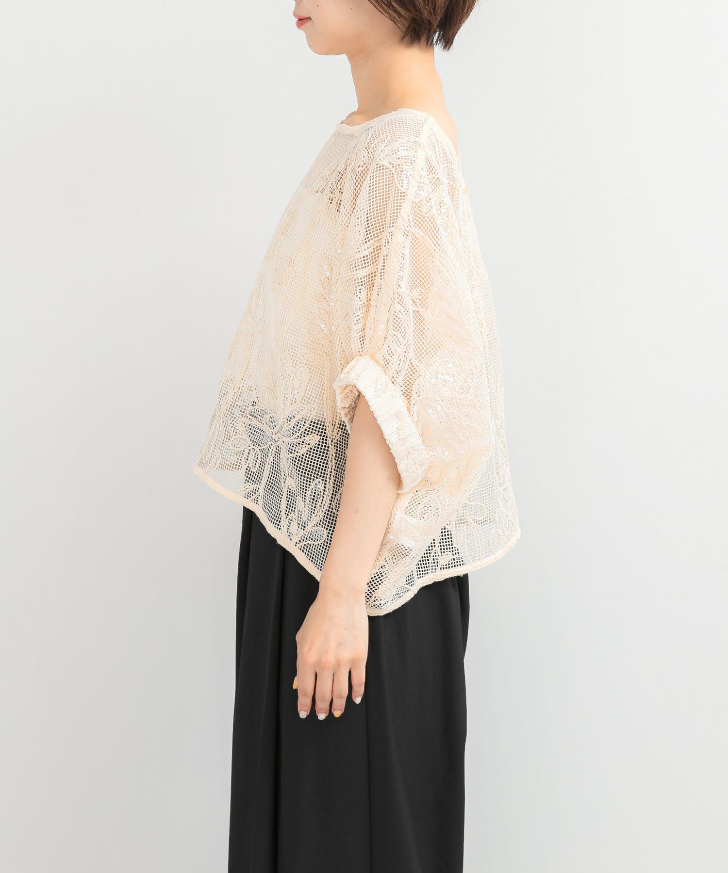 URBAN RESEARCH ROSSO「TORRAZZO DONNA　Botanical pattern spangle blouse」|シャツ・ブラウス|