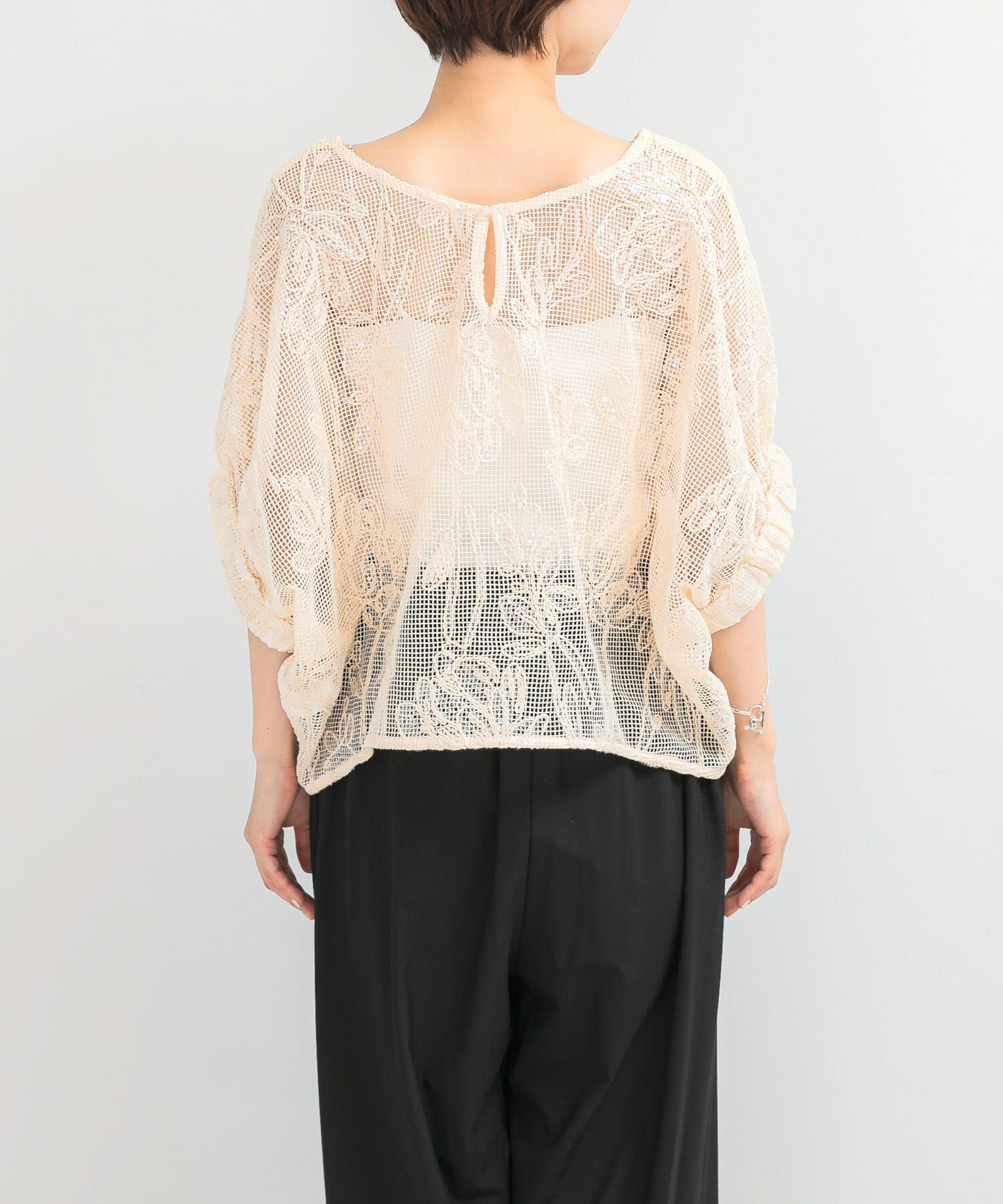 URBAN RESEARCH ROSSO「TORRAZZO DONNA　Botanical pattern spangle blouse」|シャツ・ブラウス|