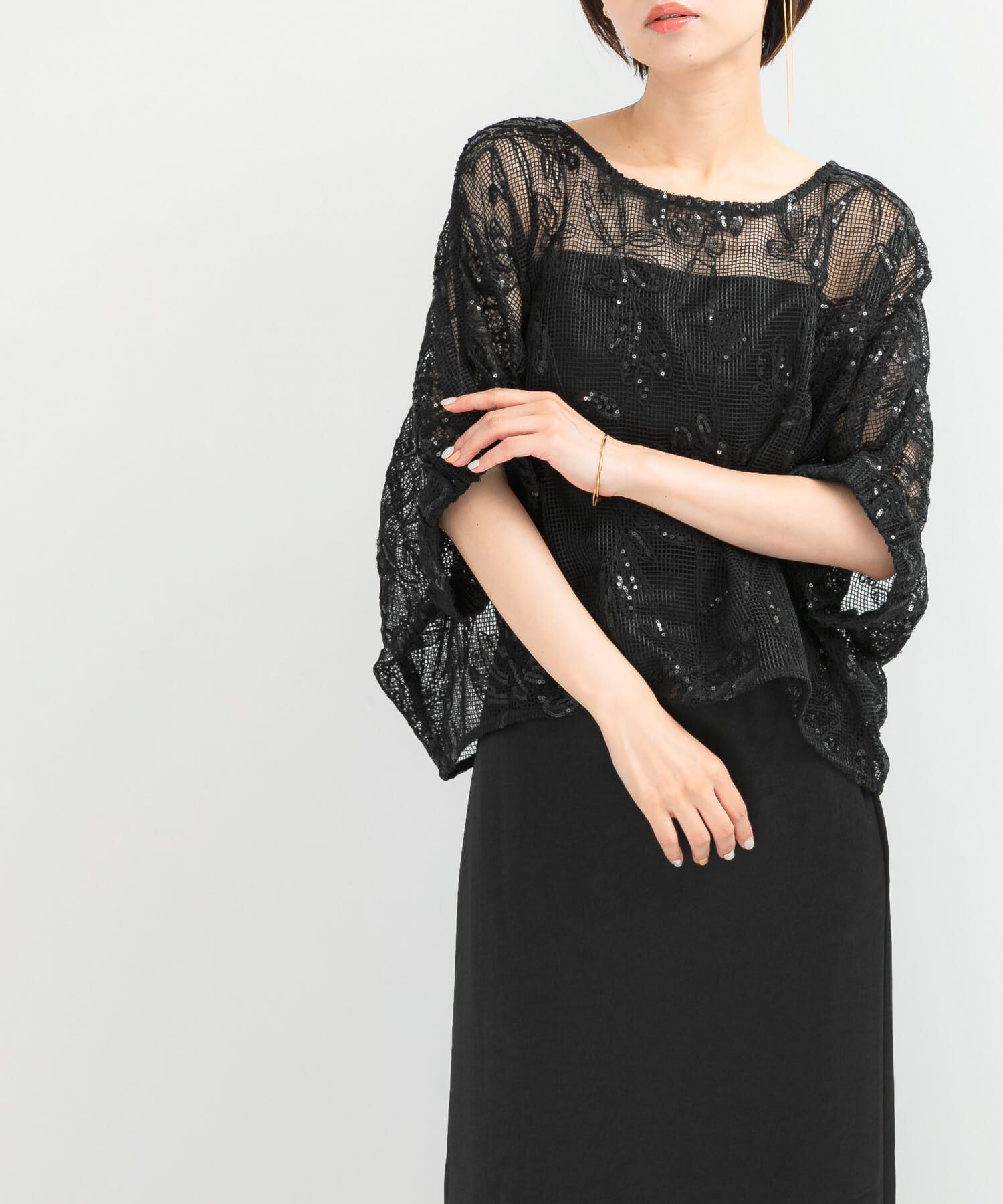 URBAN RESEARCH ROSSO「TORRAZZO DONNA　Botanical pattern spangle blouse」|シャツ・ブラウス|