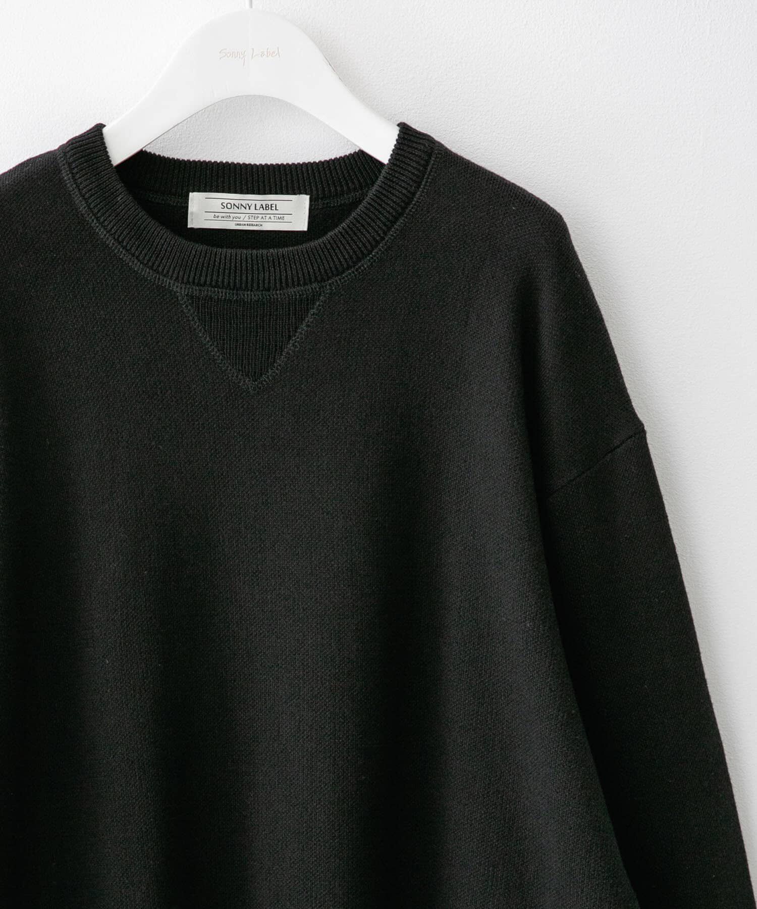 Sonny Label 「スウェットライクニットプルオーバー」|ニット・セーター|ブラック