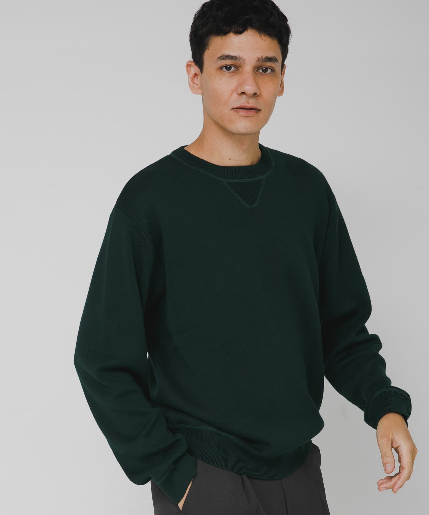 Sonny Label 「スウェットライクニットプルオーバー」|ニット・セーター|グリーン