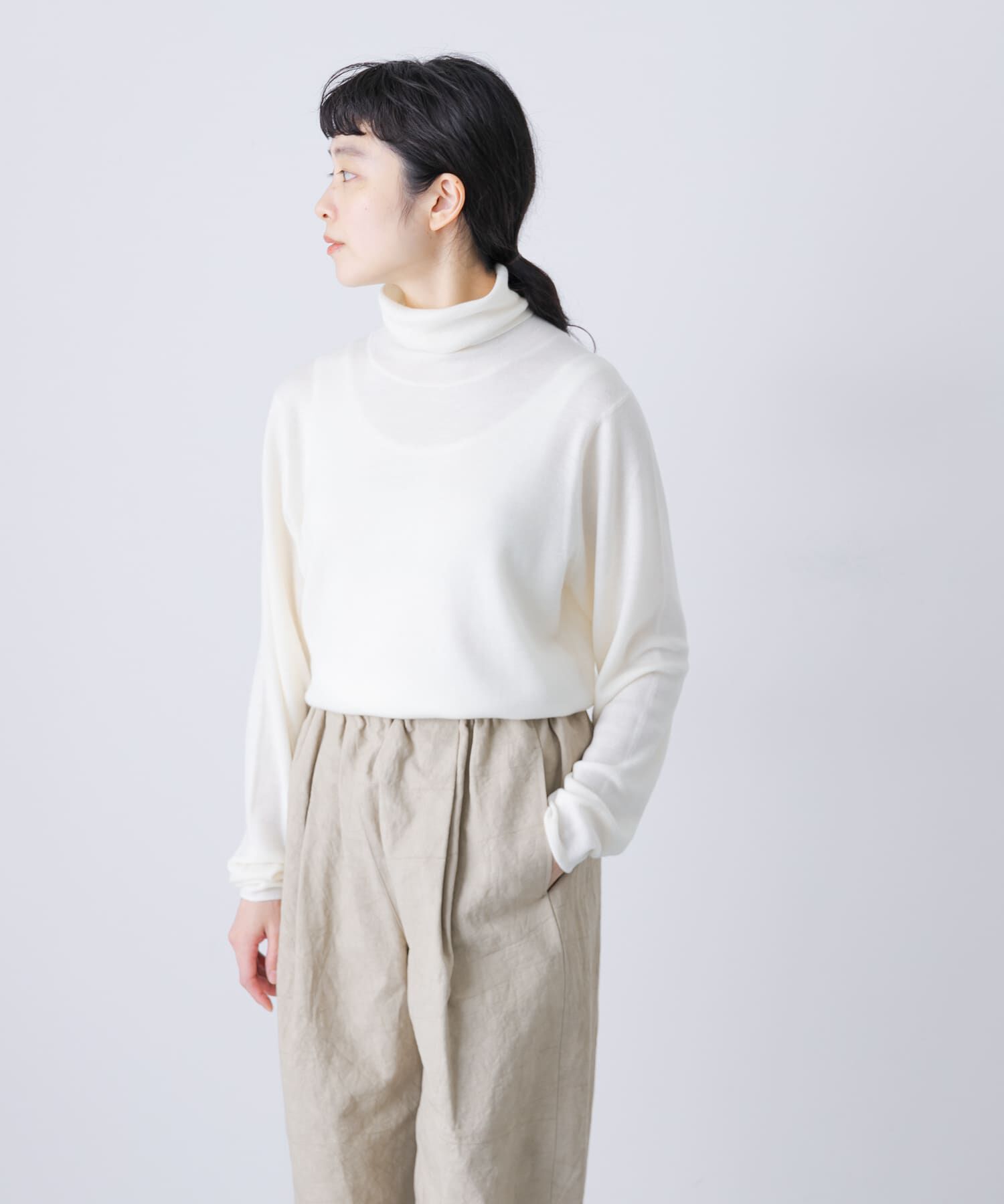 かぐれ「ウールハイゲージタートルネック」|ニット・セーター|