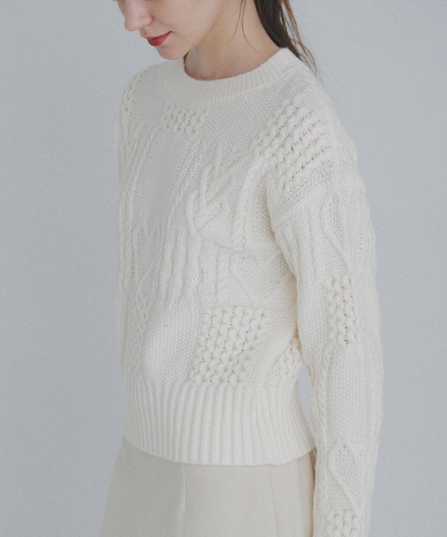 Sonny Label 「パッチワークハートケーブルニット」|ニット・セーター|