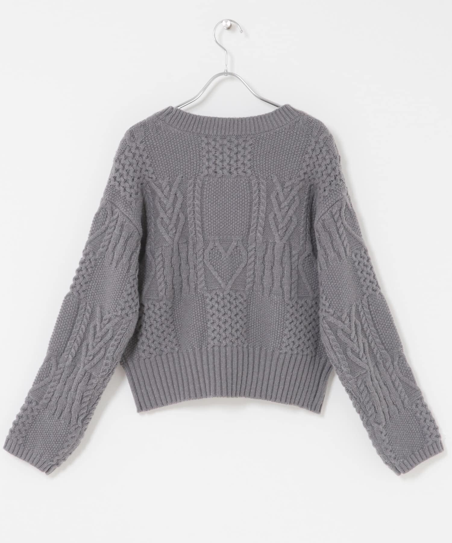 Sonny Label 「パッチワークハートケーブルニット」|ニット・セーター|