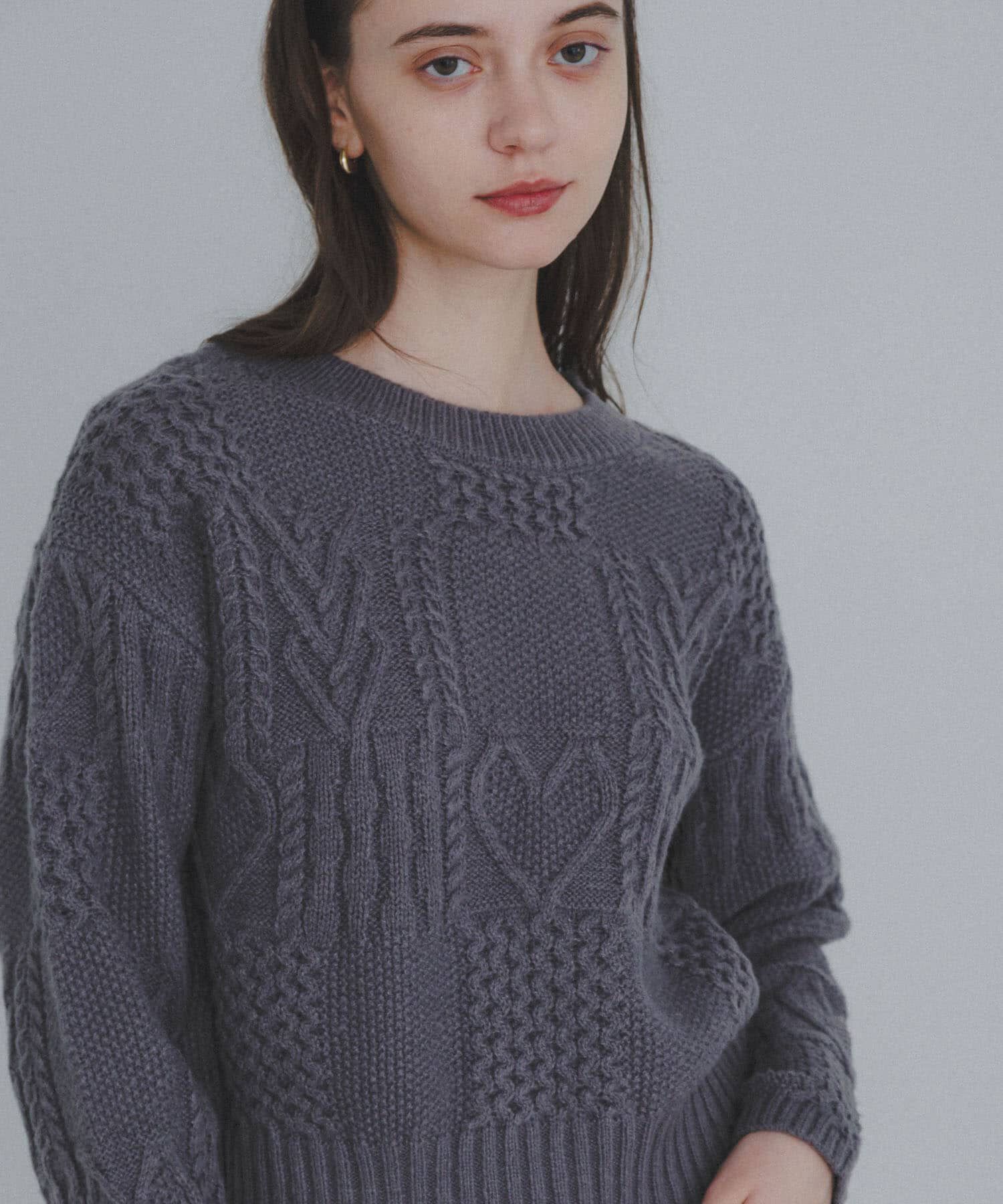 Sonny Label 「パッチワークハートケーブルニット」|ニット・セーター|