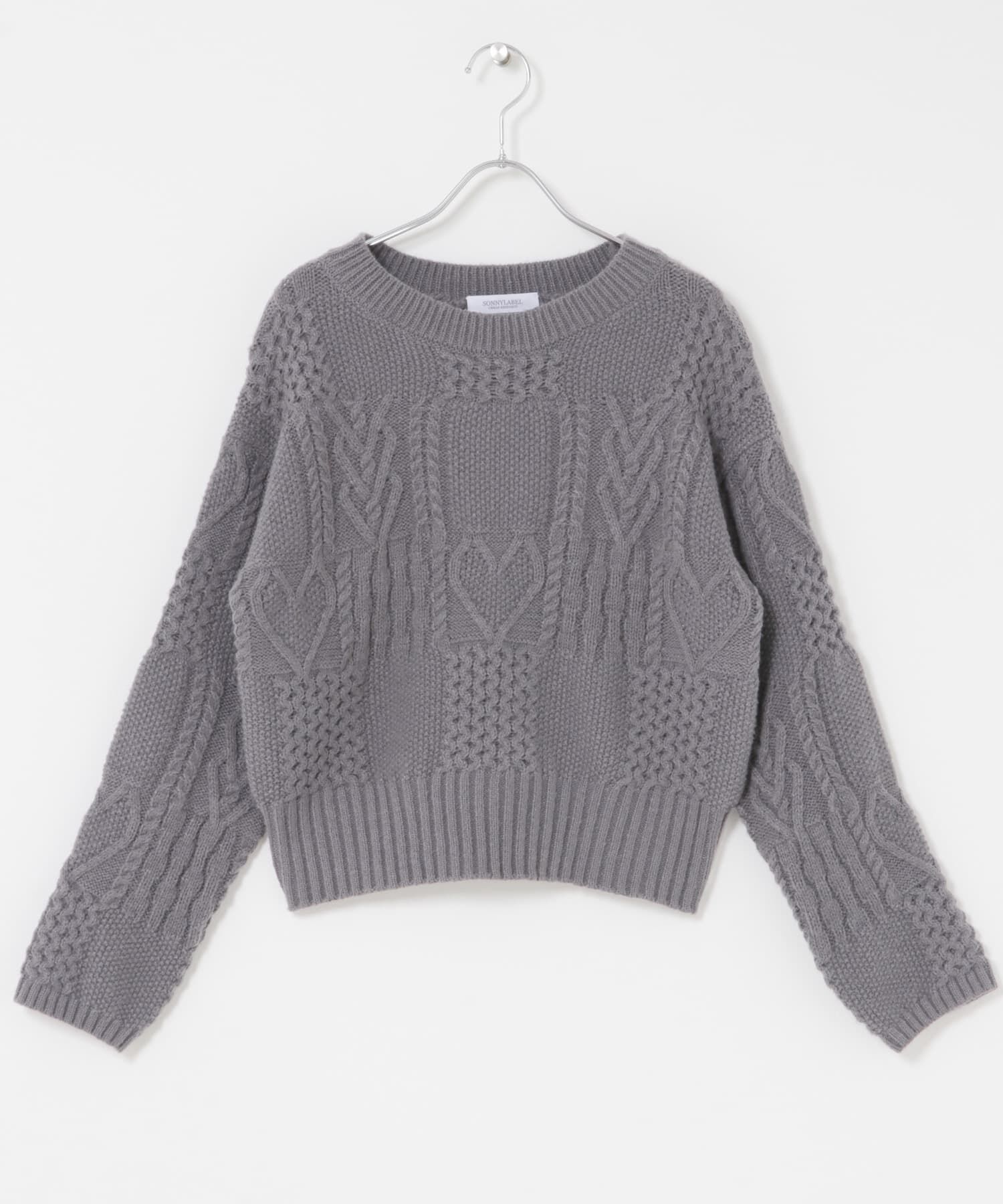 Sonny Label 「パッチワークハートケーブルニット」|ニット・セーター|