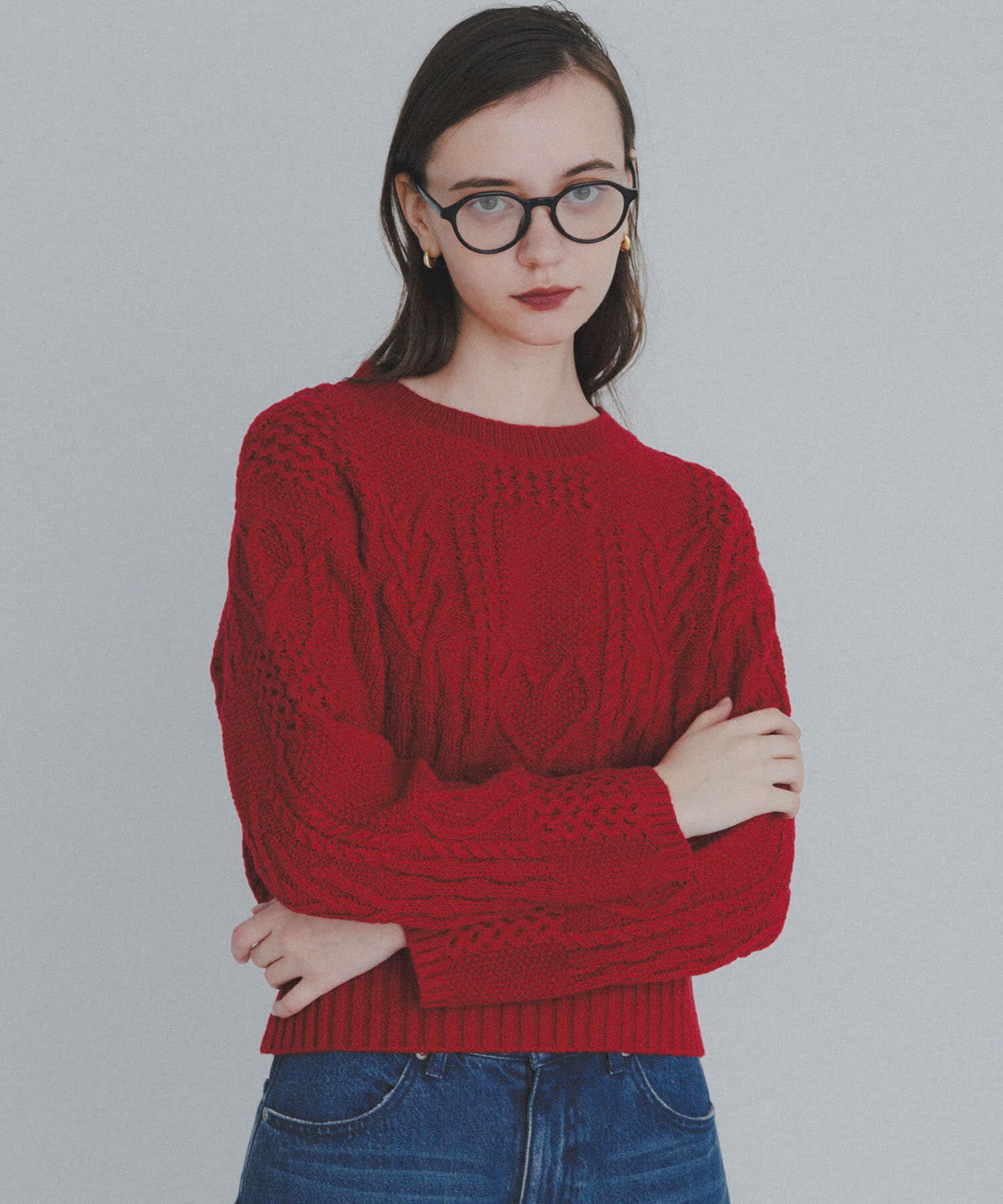 Sonny Label 「パッチワークハートケーブルニット」|ニット・セーター|