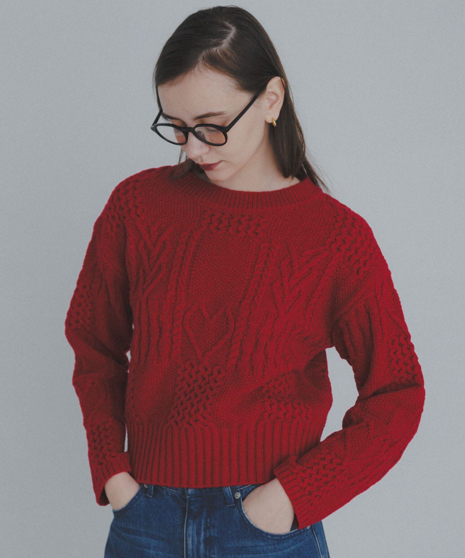 Sonny Label 「パッチワークハートケーブルニット」|ニット・セーター|