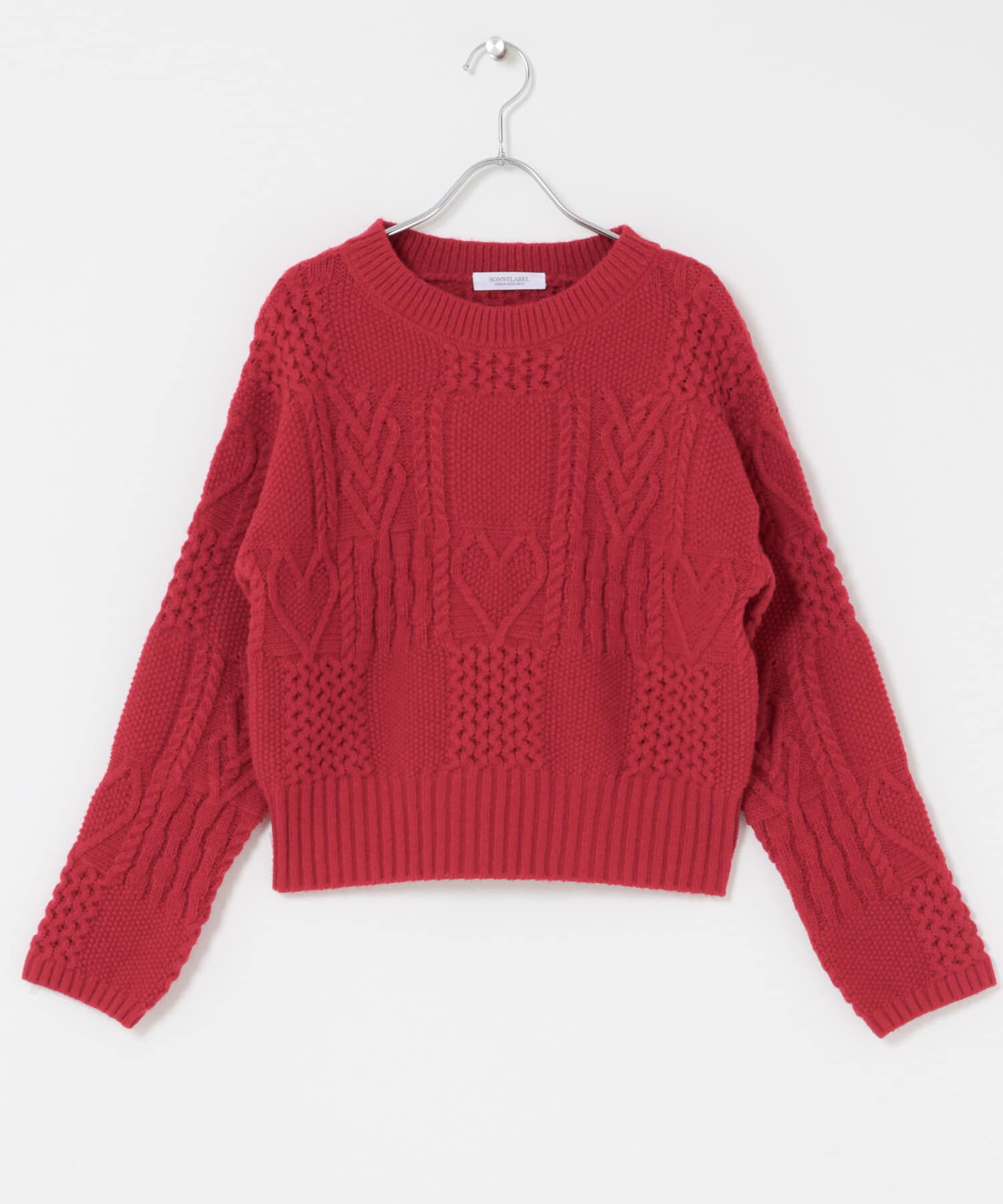 Sonny Label 「パッチワークハートケーブルニット」|ニット・セーター|