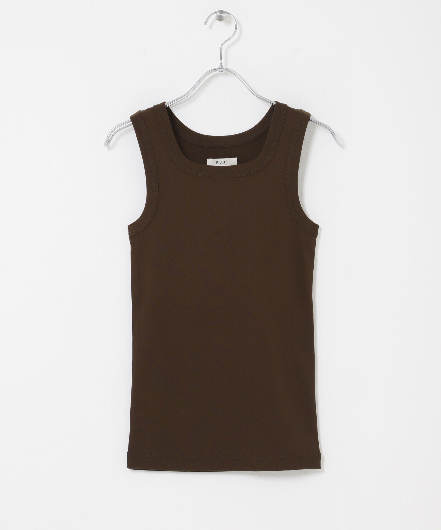 URBAN RESEARCH DOORS「FUJI　COTTON SQUARE TANK TOP」|タンクトップ|ブラウン
