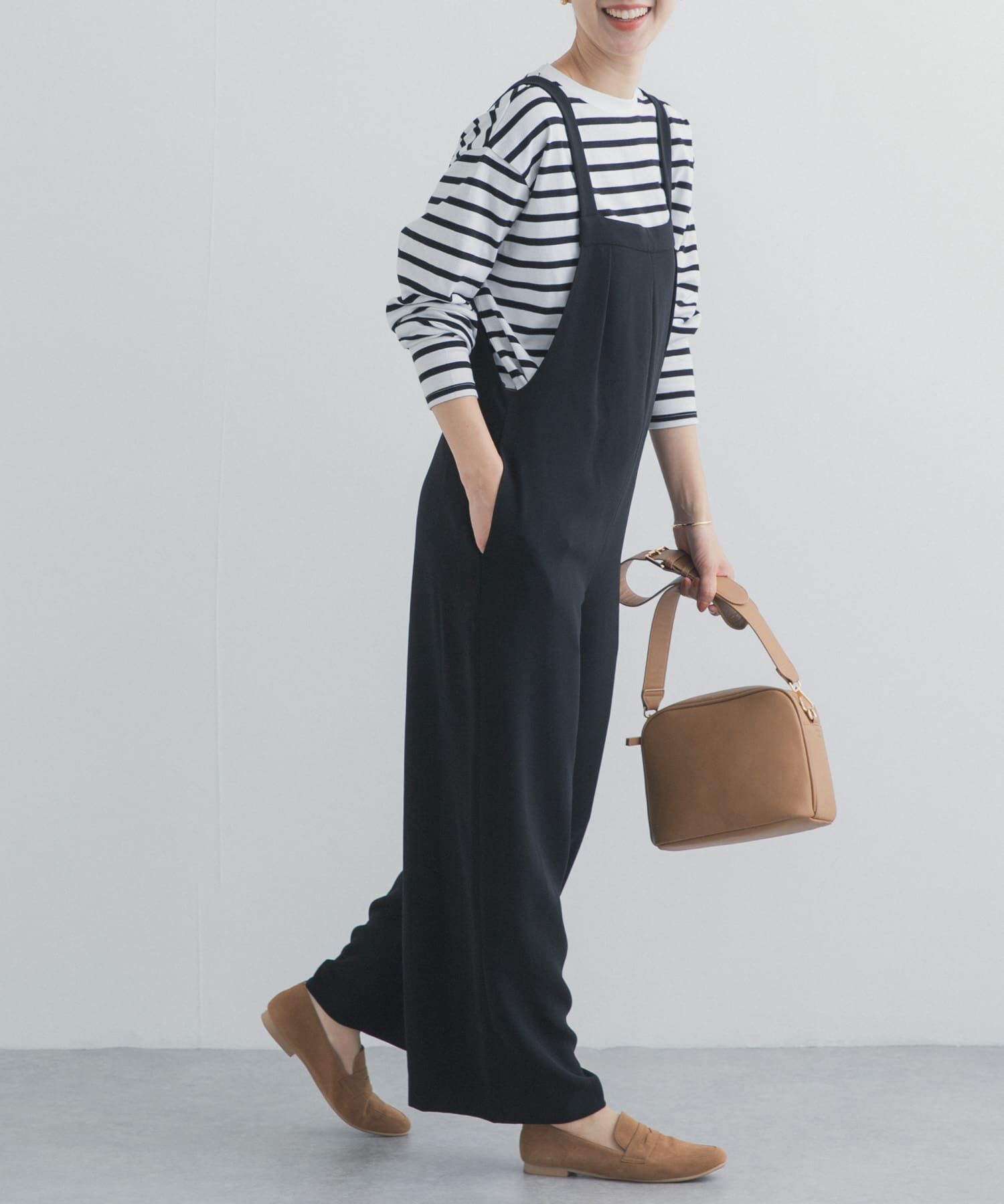 URBAN RESEARCH DOORS「ジョーゼットタックサロペット」|スカート|