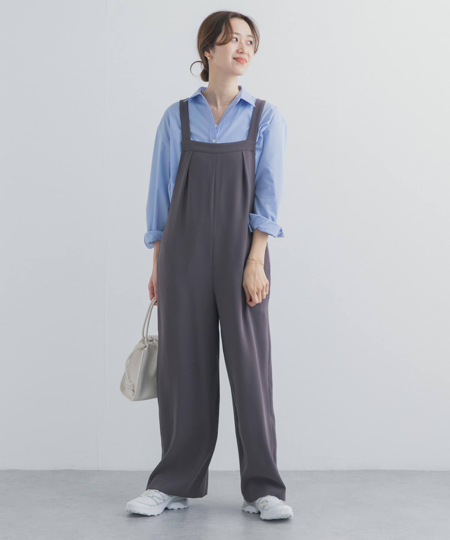 URBAN RESEARCH DOORS「ジョーゼットタックサロペット」|スカート|