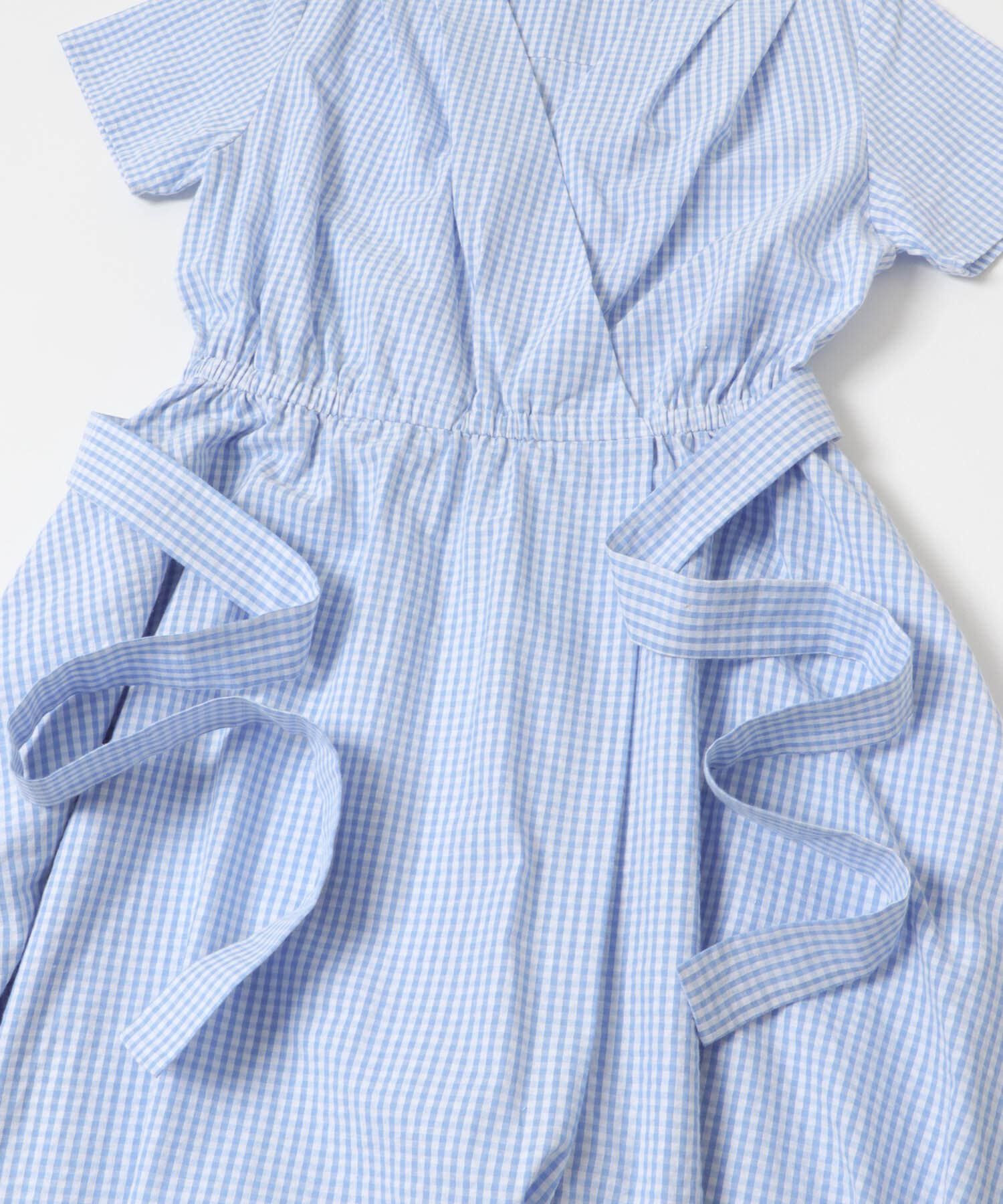 URBAN RESEARCH ROSSO「『WEB限定』チェックカシュクールワンピース」|ワンピース|