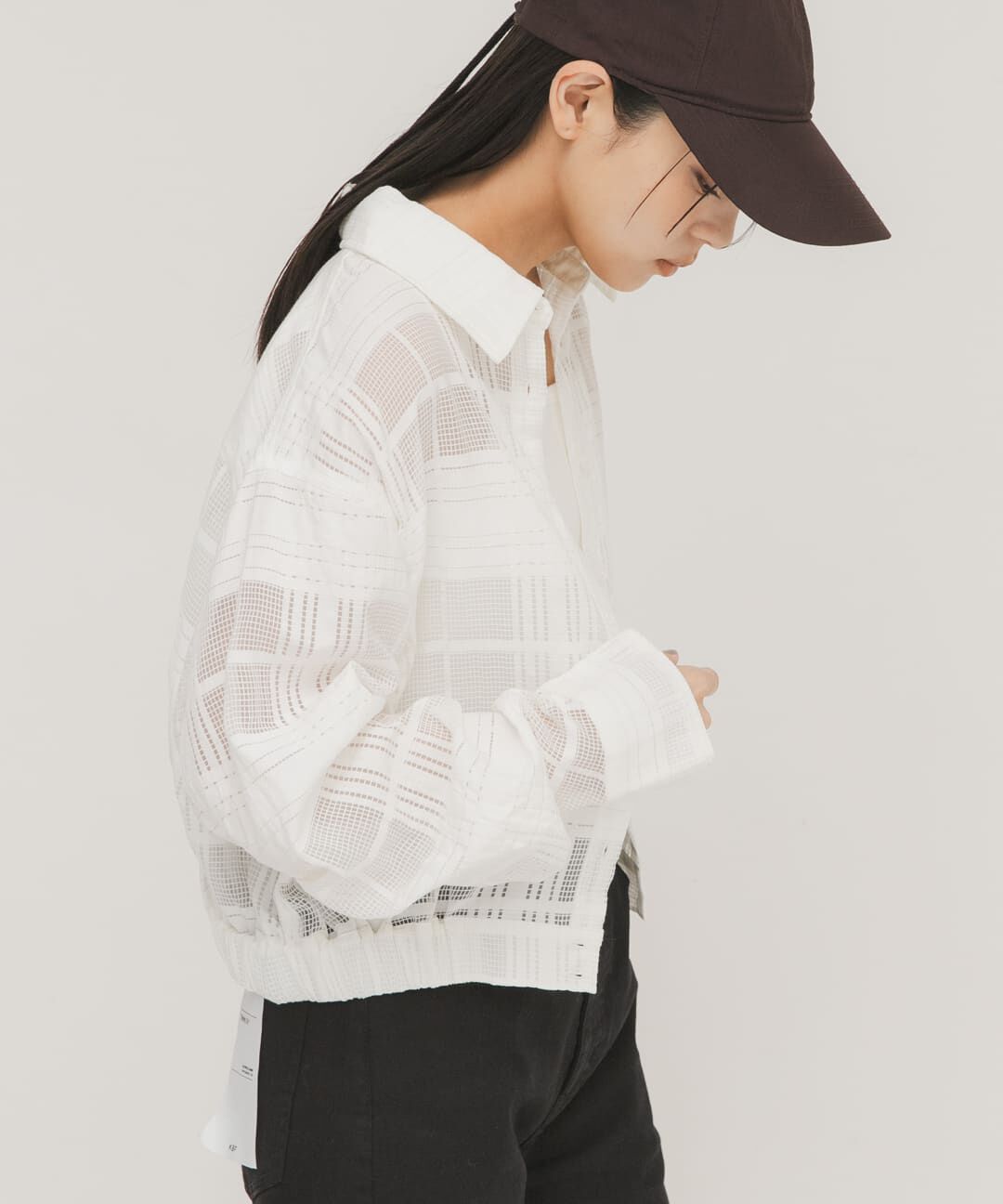  「シアーチェックコンパクトシャツ」|シャツ・ブラウス|