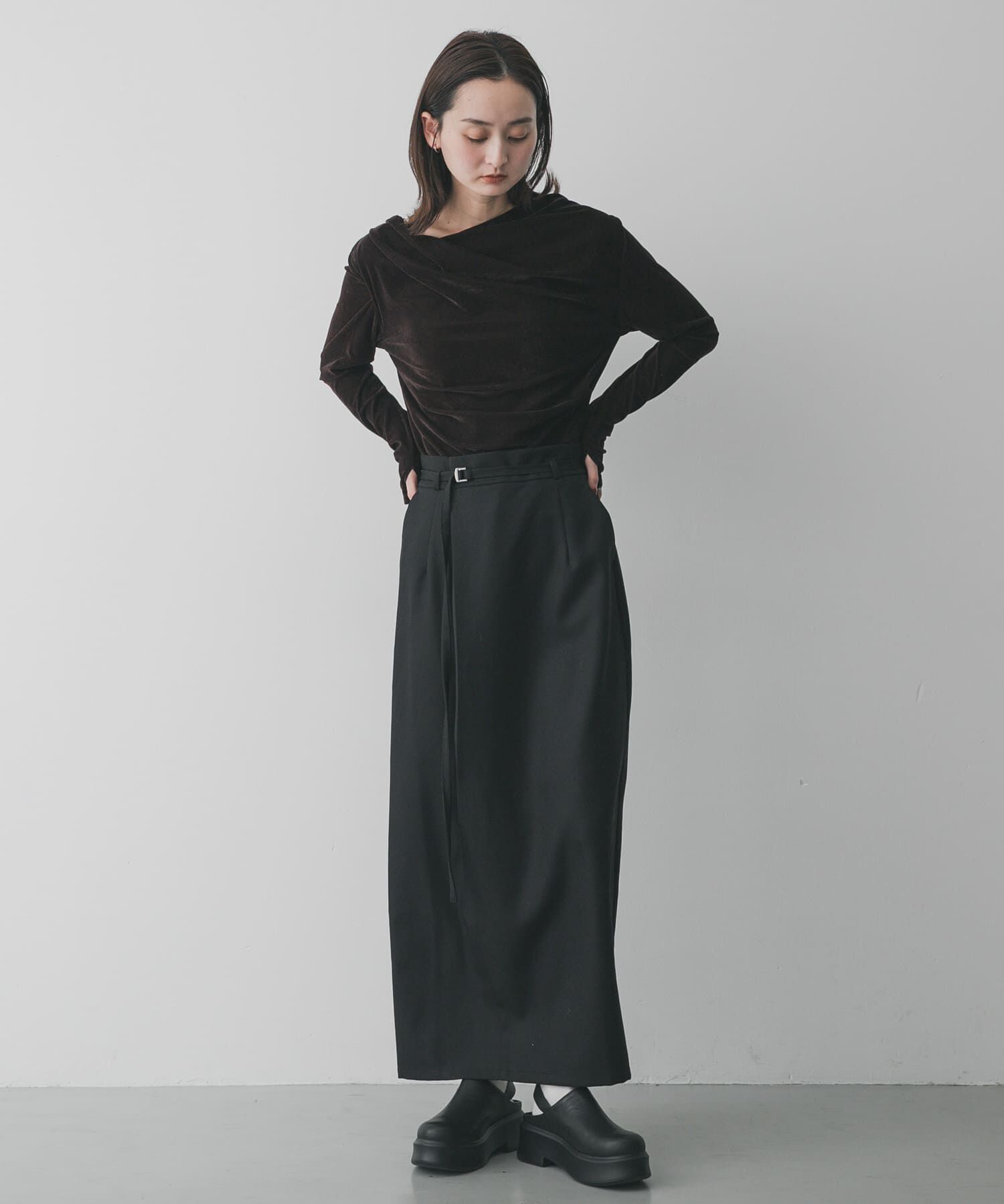 SENSE OF PLACE by URBAN RESEARCH「ベルトデザインペンシルスカート」|スカート|