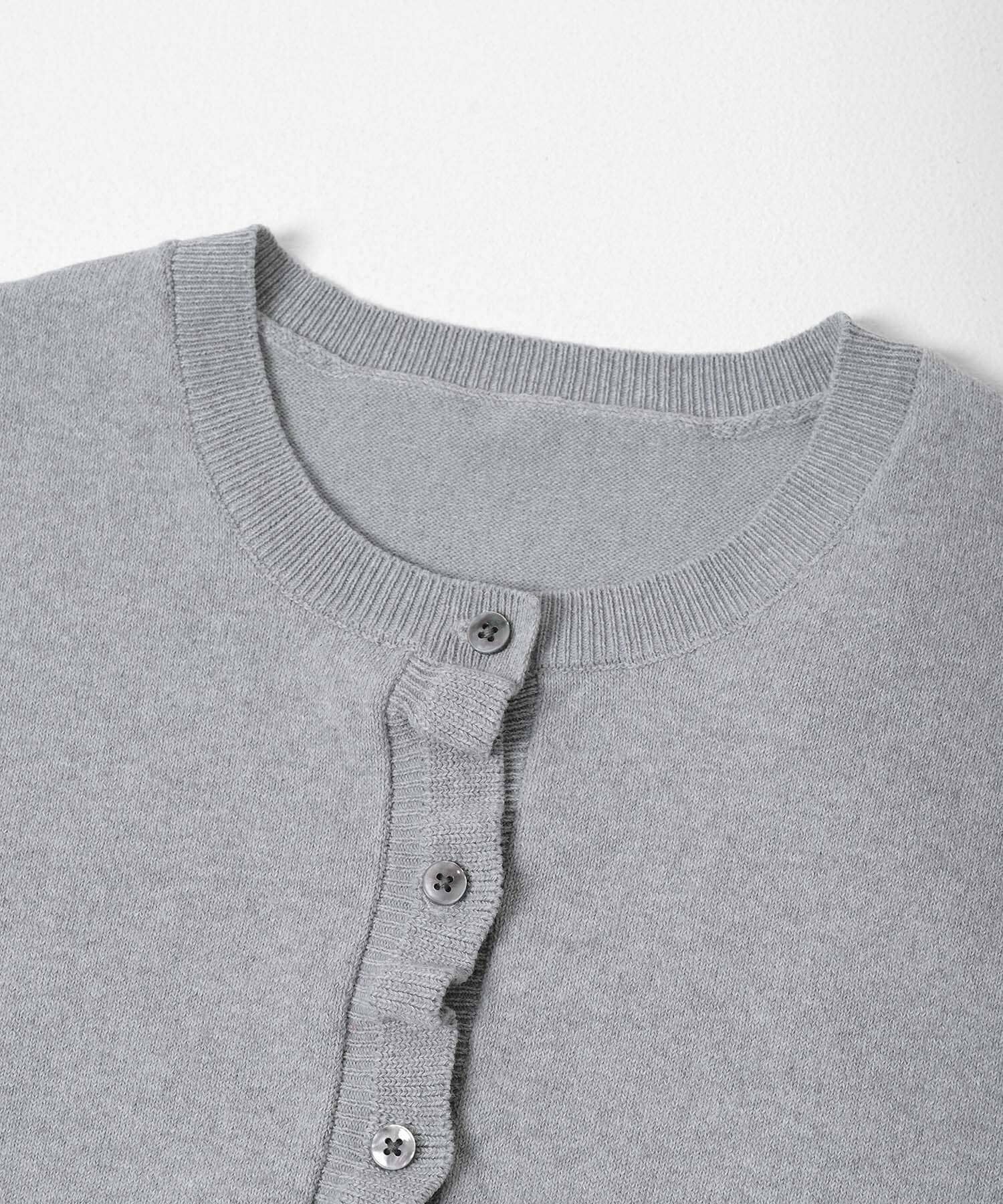 SENSE OF PLACE by URBAN RESEARCH「『洗濯可』フリルトリムニットカーディガン」|ニット・セーター|