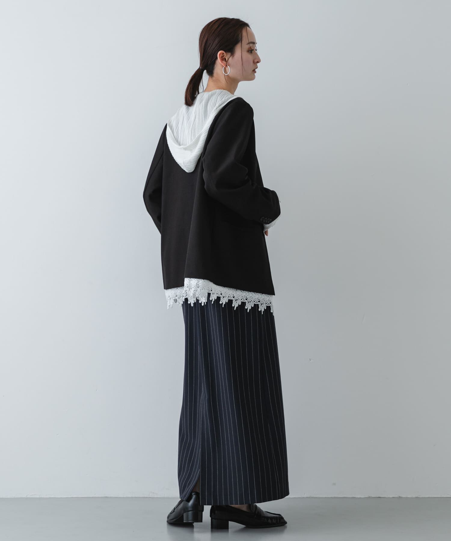 SENSE OF PLACE by URBAN RESEARCH「レースレイヤードノーカラージャケット」|ノーカラージャケット|