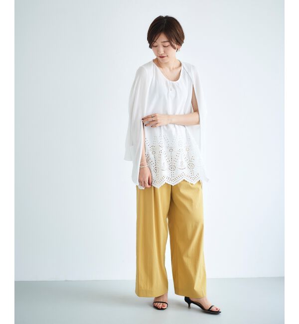 「コットンレースノースリーブブラウス」|シャツ・ブラウス|