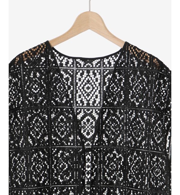 le.coeur blanc「ブロックレースロングジレ」|ベスト・ジレ|