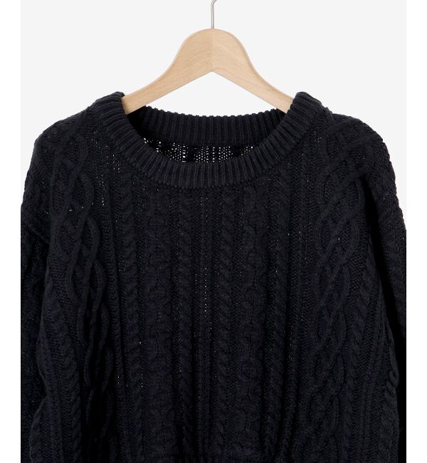  「シャツドッキングケーブルニット」|ニット・セーター|
