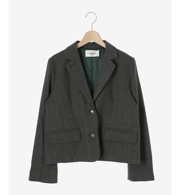 le.coeur blanc「ヘリンボーン柄ショートテーラージャケット」|その他|