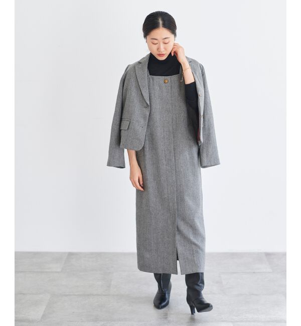 le.coeur blanc「ヘリンボーン柄ショートテーラージャケット」|その他|