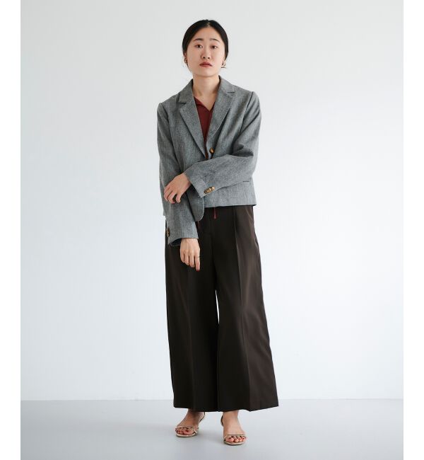 le.coeur blanc「ヘリンボーン柄ショートテーラージャケット」|その他|