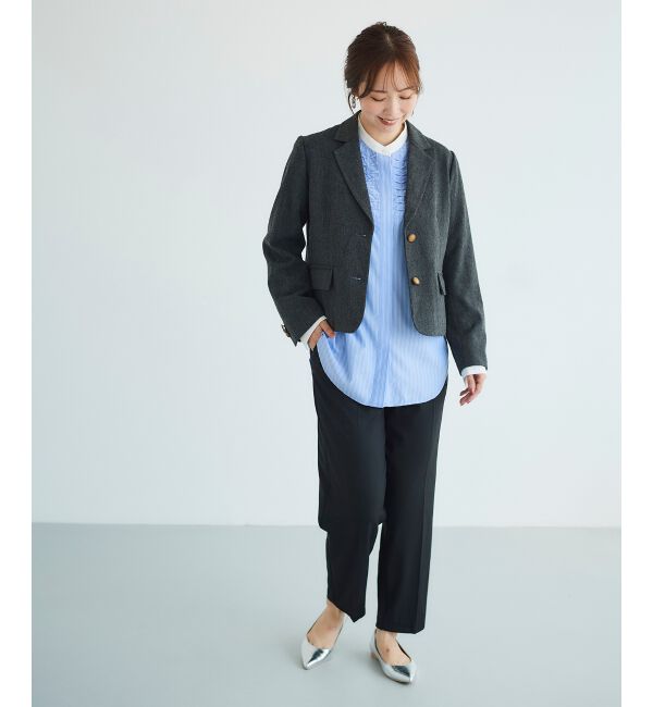 le.coeur blanc「ヘリンボーン柄ショートテーラージャケット」|その他|