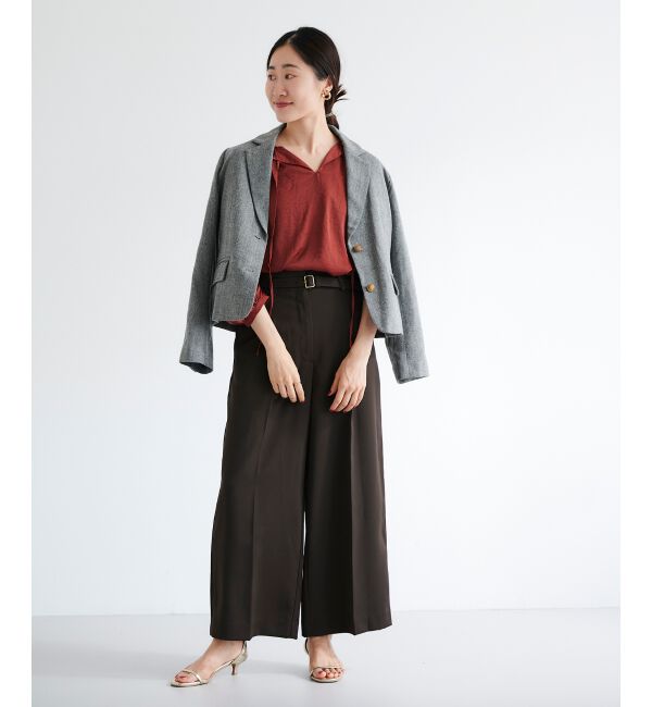 le.coeur blanc「ヘリンボーン柄ショートテーラージャケット」|その他|