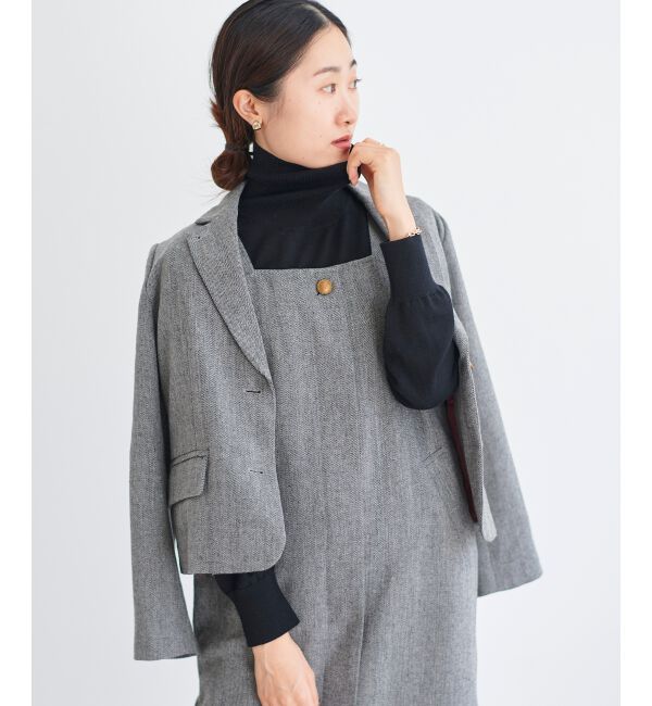 le.coeur blanc「ヘリンボーン柄ショートテーラージャケット」|その他|