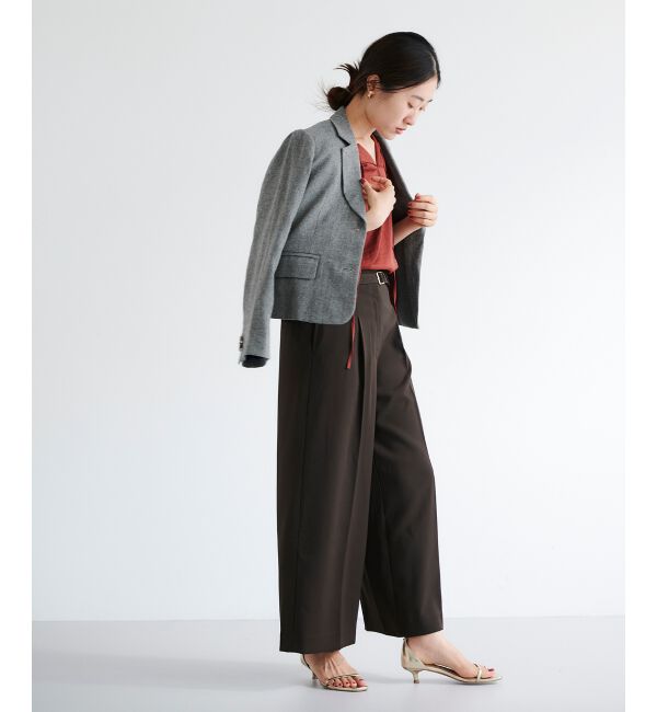 le.coeur blanc「ヘリンボーン柄ショートテーラージャケット」|その他|